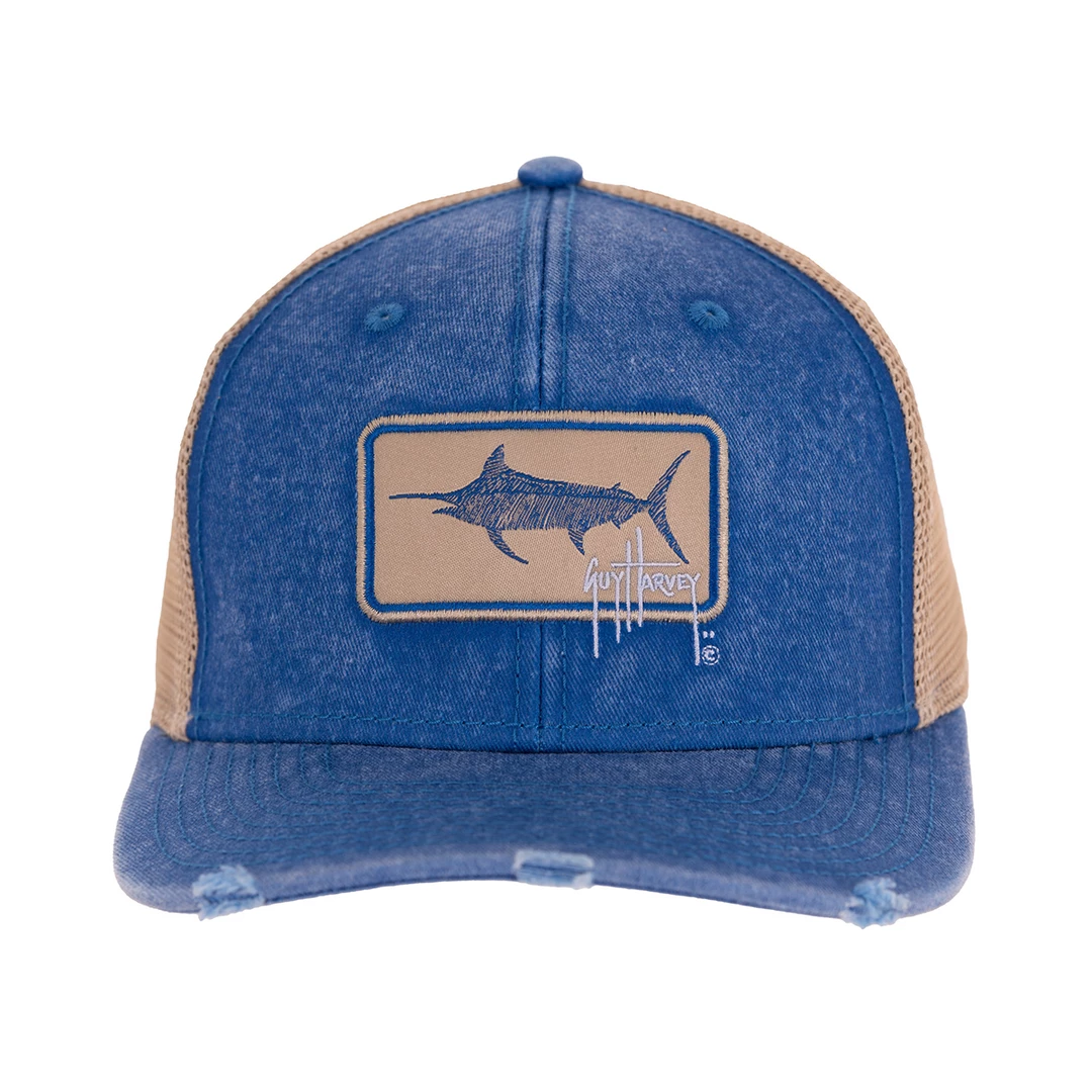 Guy Harvey Men's Billfish Patch Mesh Trucker Hat 3 Guy Harvey Men's Billfish Patch Mesh Trucker Hat