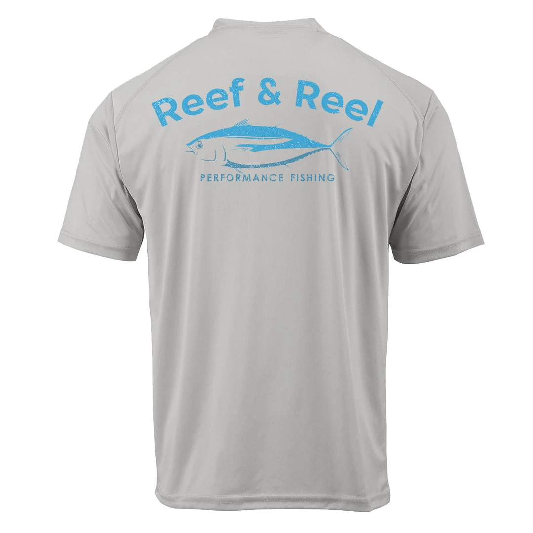 Reef & Reel Blue Fish Men's Short Sleeve Performance Fishing Shirt 12 Reef & Reel Blue Fish Men's Short Sleeve Performance Fishing Shirt