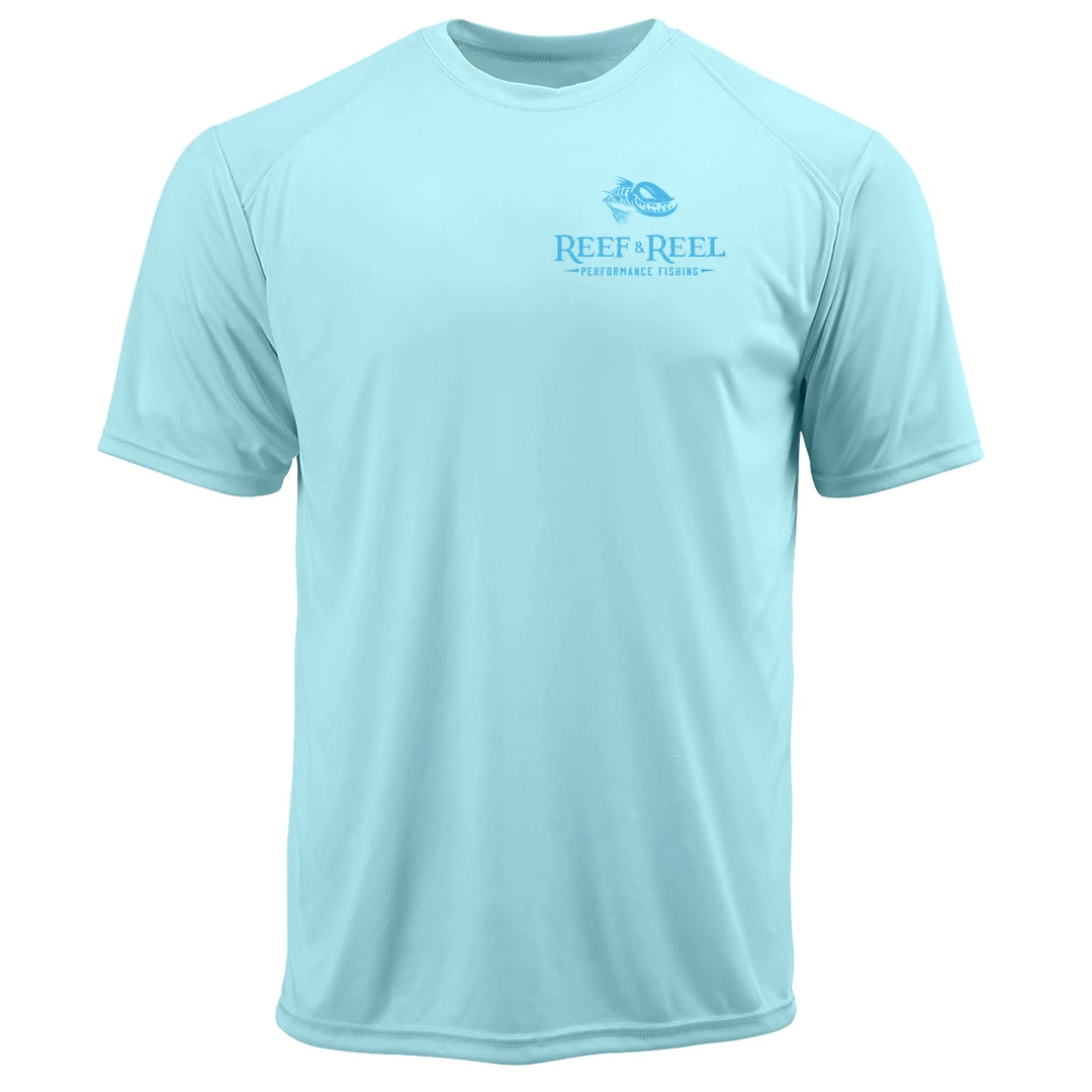 Reef & Reel Blue Fish Men's Short Sleeve Performance Fishing Shirt 4 Reef & Reel Blue Fish Men's Short Sleeve Performance Fishing Shirt
