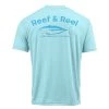 Reef & Reel Blue Fish Men's Short Sleeve Performance Fishing Shirt