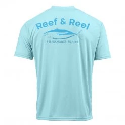 Reef & Reel Blue Fish Men's Short Sleeve Performance Fishing Shirt
