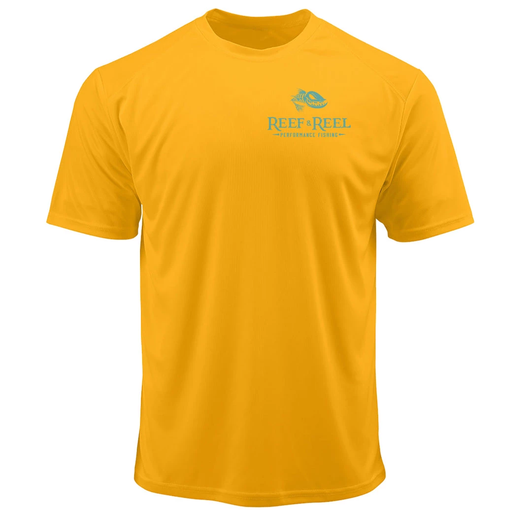 Reef & Reel Blue Fish Men's Short Sleeve Performance Fishing Shirt 5 Reef & Reel Blue Fish Men's Short Sleeve Performance Fishing Shirt