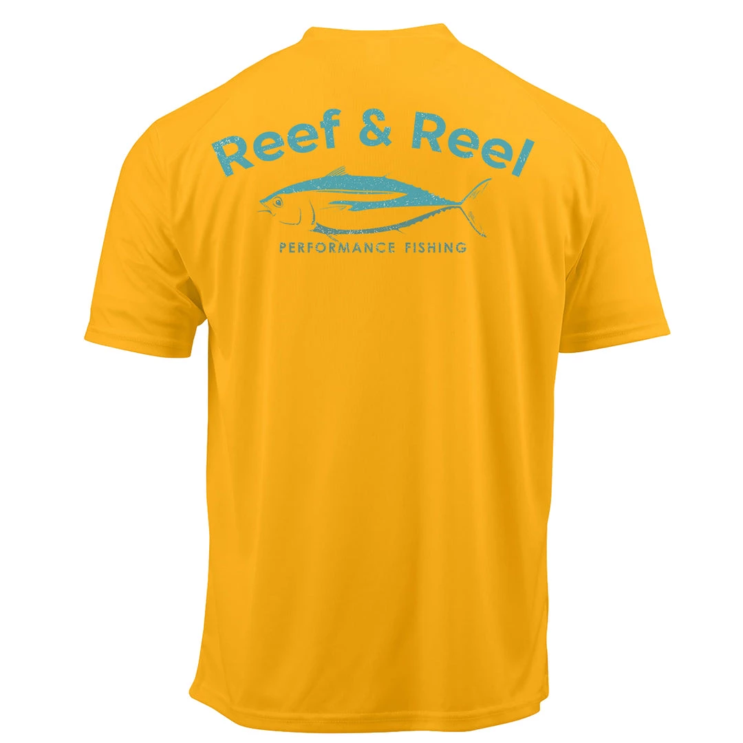 Reef & Reel Blue Fish Men's Short Sleeve Performance Fishing Shirt 6 Reef & Reel Blue Fish Men's Short Sleeve Performance Fishing Shirt