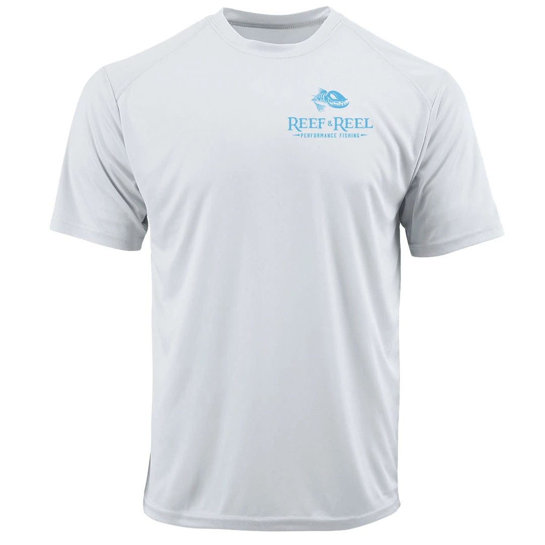 Reef & Reel Blue Fish Men's Short Sleeve Performance Fishing Shirt 9 Reef & Reel Blue Fish Men's Short Sleeve Performance Fishing Shirt