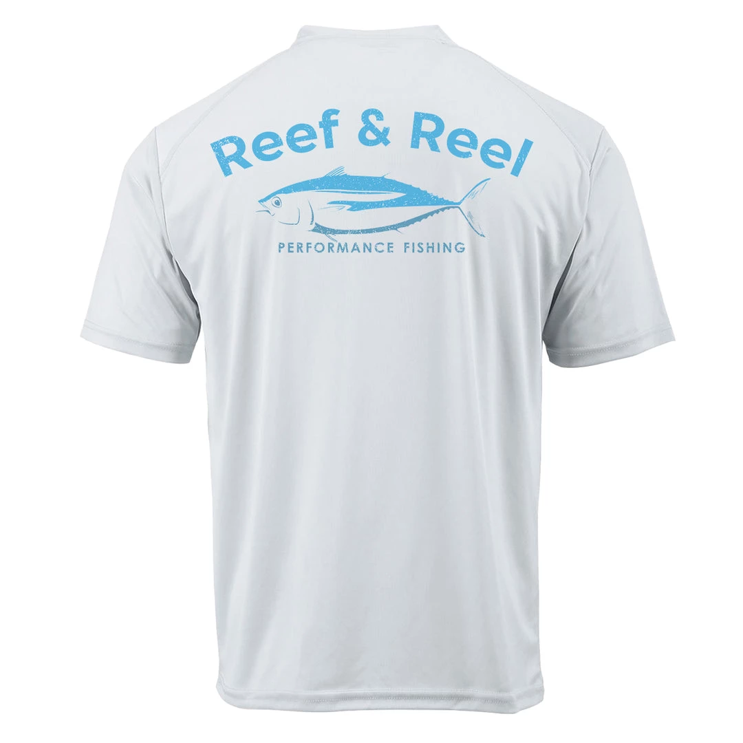 Reef & Reel Blue Fish Men's Short Sleeve Performance Fishing Shirt 10 Reef & Reel Blue Fish Men's Short Sleeve Performance Fishing Shirt