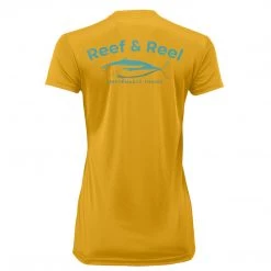 Performance Shirts Reef & Reel Women's Blue Fish Short Sleeve Performance Shirt