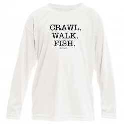 Reef & Reel Toddler Crawl, Walk, Fish LS Performance Shirt Performance Shirts