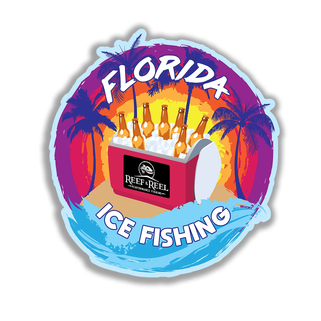 Reef & Reel Performance Fishing Florida Ice Fishing Sticker 3 Reef & Reel Performance Fishing Florida Ice Fishing Sticker
