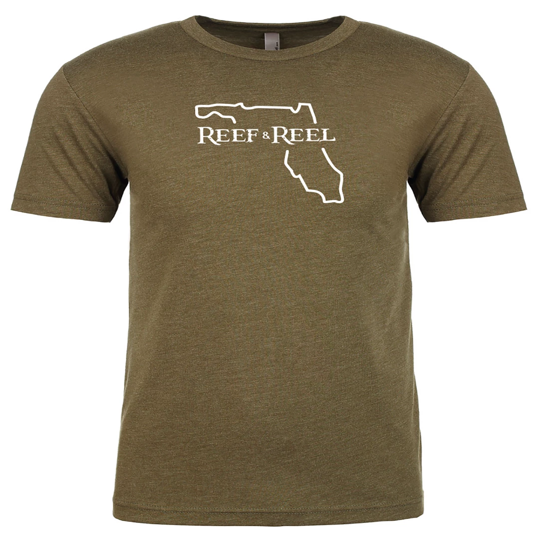 T-Shirts Reef & Reel Florida Outline Tri-Blend Men's Short Sleeve T-Shirt 3 T-Shirts Reef & Reel Florida Outline Tri-Blend Men's Short Sleeve T-Shirt