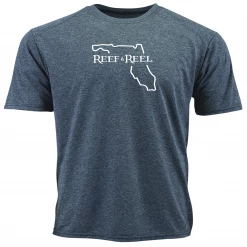 T-Shirts Reef & Reel Florida Outline Tri-Blend Men's Short Sleeve T-Shirt