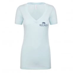 Reef & Reel Women's Fish On Pocket V-Neck Tee Shirt