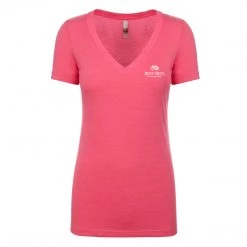 Reef & Reel Women's Fish On Pocket V-Neck Tee Shirt