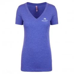 Reef & Reel Women's Fish On Pocket V-Neck Tee Shirt