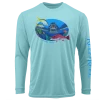 Performance Shirts Reef & Reel Vitale Bros. Youth Sea Turtle LS Performance Shirt