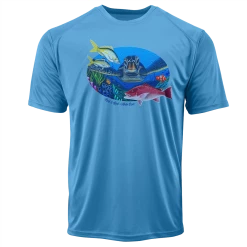 Performance Shirts Reef & Reel Vitale Brothers Youth Sea Turtle SS Performance Shirt