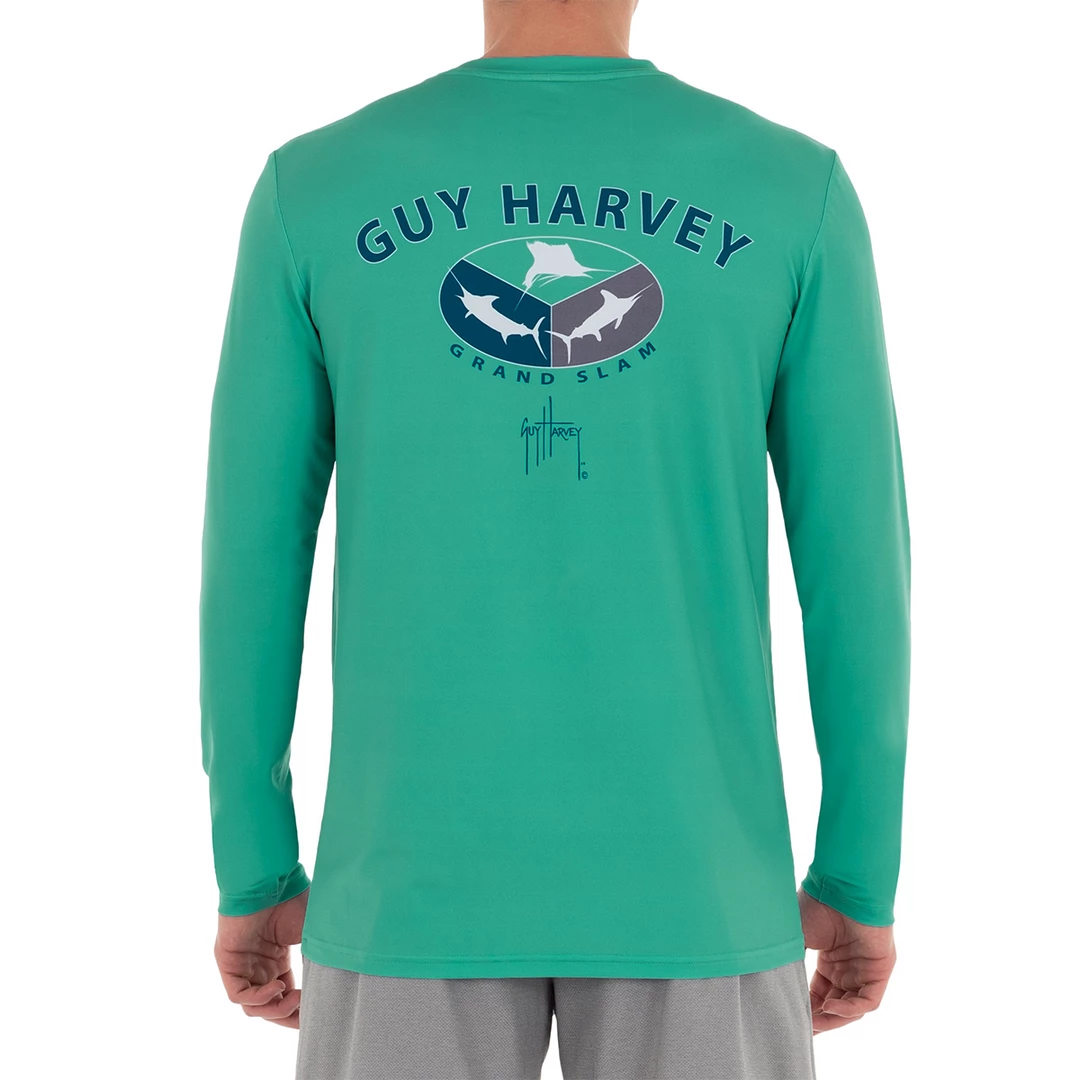 Guy Harvey Men's Long Sleeve Slam Split Sun Protection Shirt Performance Shirts 3 Guy Harvey Men's Long Sleeve Slam Split Sun Protection Shirt Performance Shirts