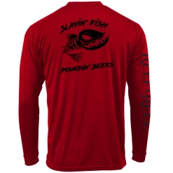 Reef & Reel Slayin' Fish Poundin' Beers Performance LS Shirt 10 Reef & Reel Slayin' Fish Poundin' Beers Performance LS Shirt