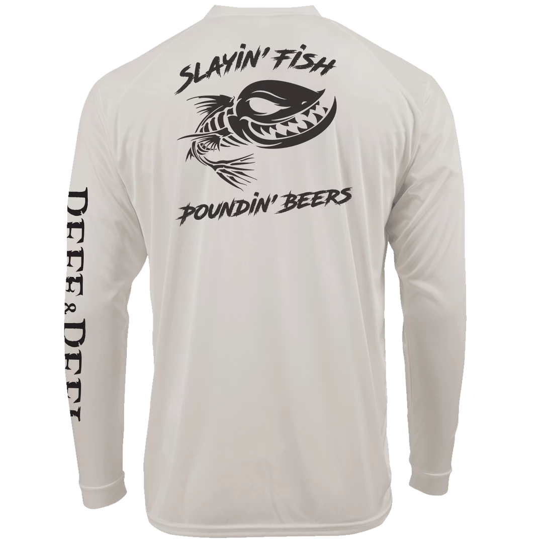 Reef & Reel Slayin' Fish Poundin' Beers Performance LS Shirt 6 Reef & Reel Slayin' Fish Poundin' Beers Performance LS Shirt
