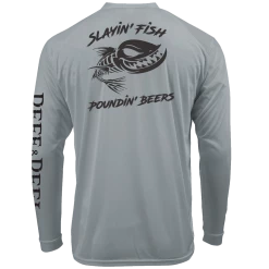 Reef & Reel Slayin' Fish Poundin' Beers Performance LS Shirt