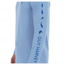 Guy Harvey Men's Core Solid Long Sleeve Sun Protection Shirt