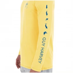 Guy Harvey Men's Core Solid Long Sleeve Sun Protection Shirt