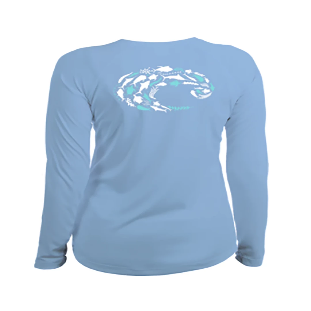 Costa Del Mar Women's Technical Flotilla Long Sleeve Crew Performance Shirts 4 Costa Del Mar Women's Technical Flotilla Long Sleeve Crew Performance Shirts