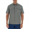 Guy Harvey Men's Short Sleeve Heather Textured Fishing Shirt
