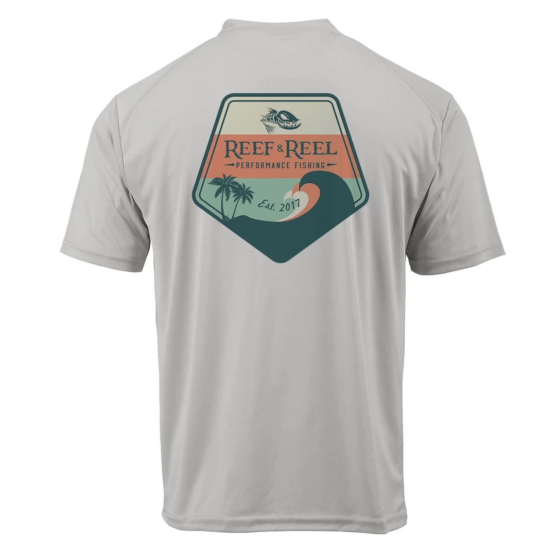 Reef & Reel Classic Wave Men's Short Sleeve Performance Shirt Performance Shirts 3 Reef & Reel Classic Wave Men's Short Sleeve Performance Shirt Performance Shirts