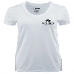 Reef & Reel Women's Fish On Pocket SS V-Neck Performance Shirt