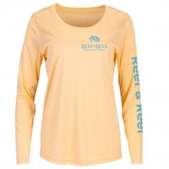 Reef & Reel Women's Blue Fish Long Sleeve Performance Shirt Performance Shirts