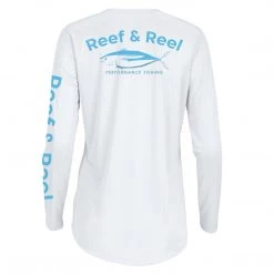 Reef & Reel Women's Blue Fish Long Sleeve Performance Shirt Performance Shirts