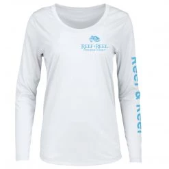 Reef & Reel Women's Blue Fish Long Sleeve Performance Shirt Performance Shirts