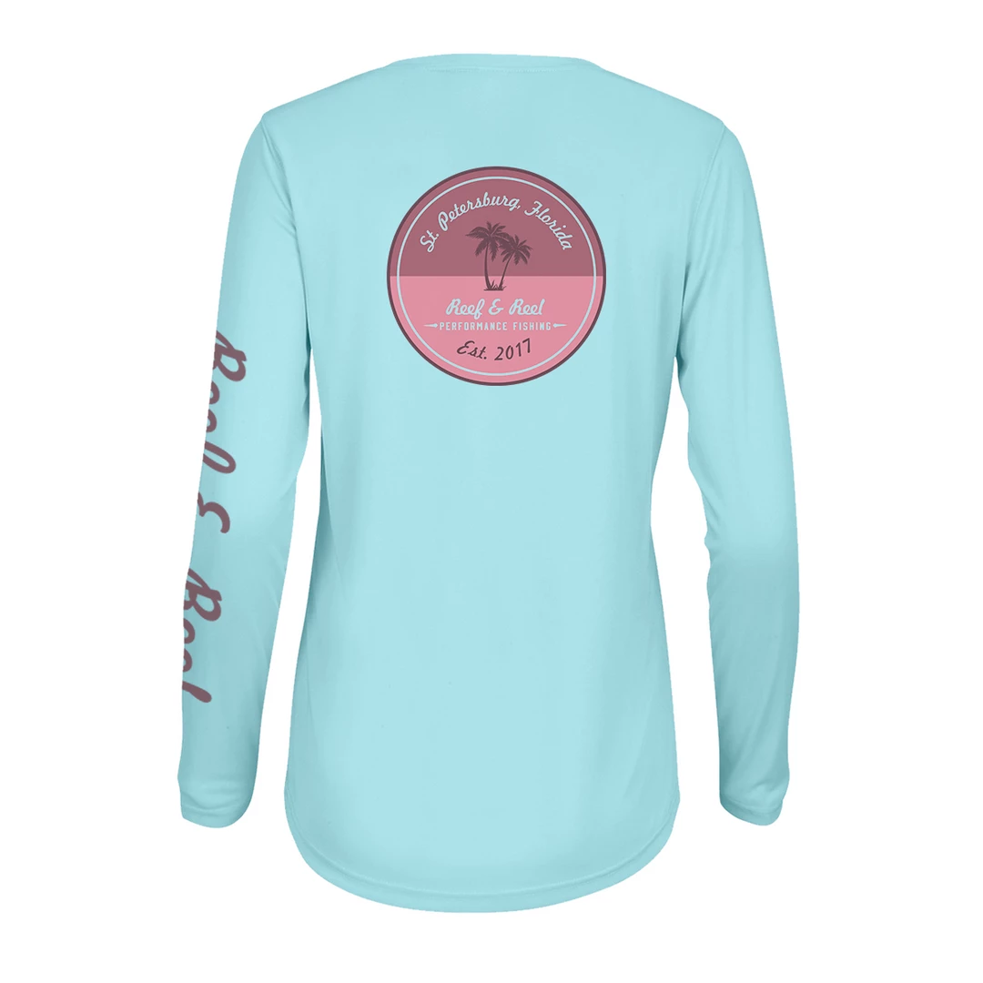 Reef & Reel Women's Palm Tree Performance LS Shirt 5 Reef & Reel Women's Palm Tree Performance LS Shirt