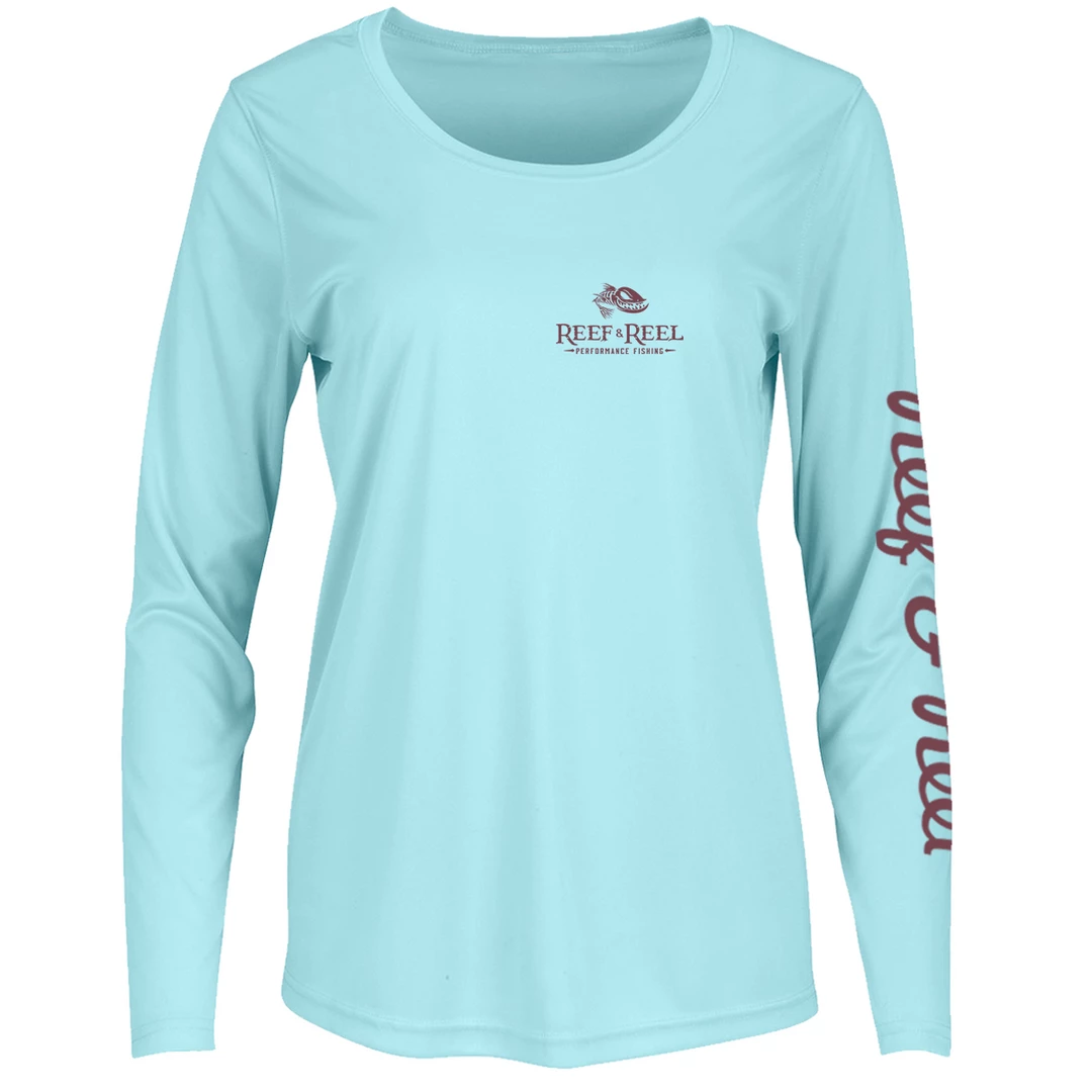 Reef & Reel Women's Palm Tree Performance LS Shirt 6 Reef & Reel Women's Palm Tree Performance LS Shirt
