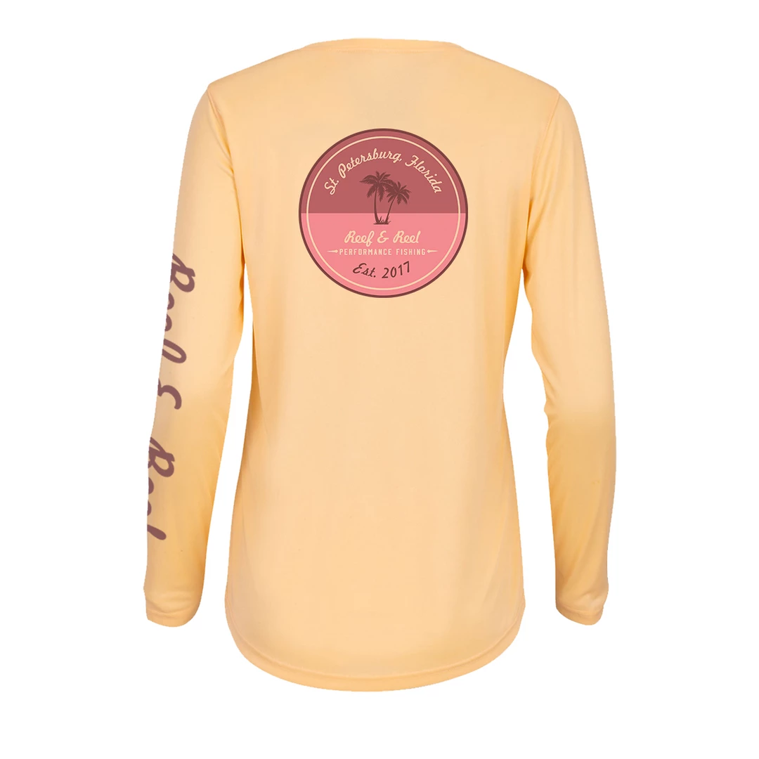 Reef & Reel Women's Palm Tree Performance LS Shirt 7 Reef & Reel Women's Palm Tree Performance LS Shirt