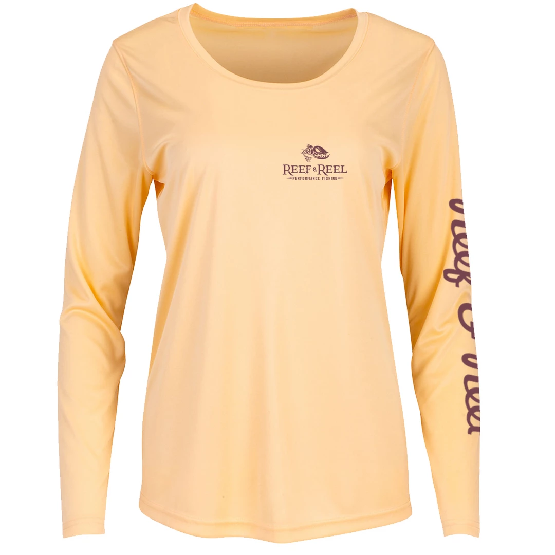 Reef & Reel Women's Palm Tree Performance LS Shirt 8 Reef & Reel Women's Palm Tree Performance LS Shirt