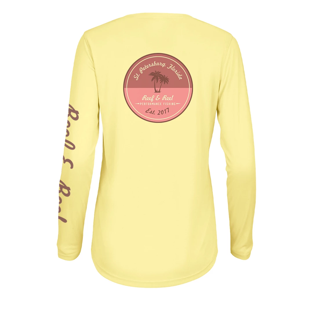 Reef & Reel Women's Palm Tree Performance LS Shirt 3 Reef & Reel Women's Palm Tree Performance LS Shirt