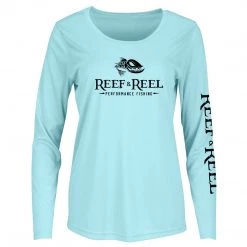 Reef & Reel Women's Floating Fish Big Logo Performance LS Shirt