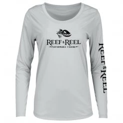 Reef & Reel Women's Floating Fish Big Logo Performance LS Shirt