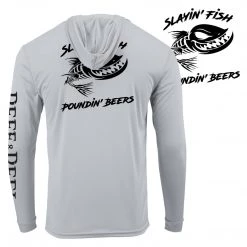 Reef & Reel Slayin' Fish Poundin' Beers Hooded Performance LS Shirt Performance Shirts