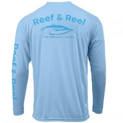 Reef & Reel Blue Fish Men's Long Sleeve Performance Fishing Shirt Performance Shirts