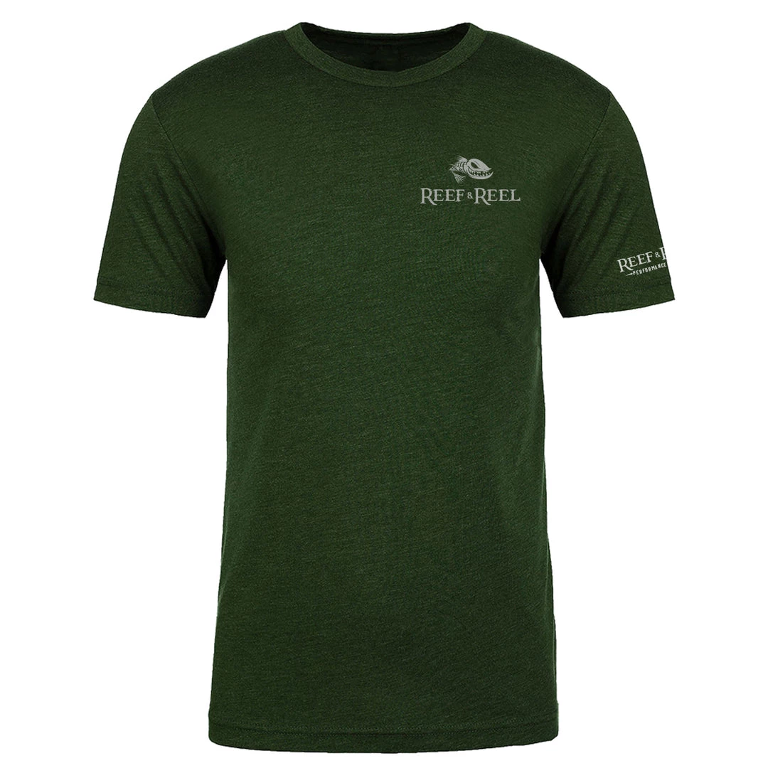 Reef & Reel Fish On The Pocket Men's Tri-Blend Shirt 5 Reef & Reel Fish On The Pocket Men's Tri-Blend Shirt