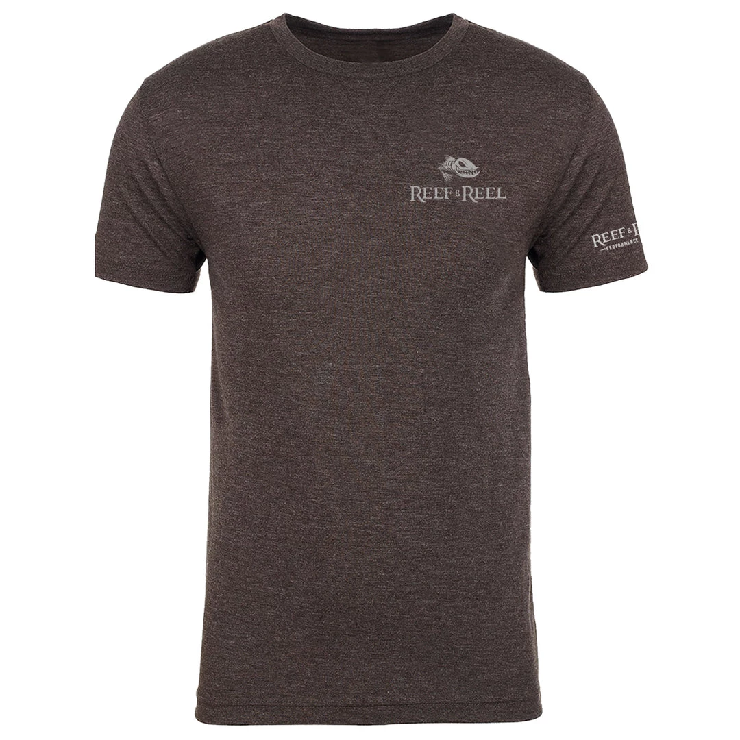 Reef & Reel Fish On The Pocket Men's Tri-Blend Shirt 8 Reef & Reel Fish On The Pocket Men's Tri-Blend Shirt