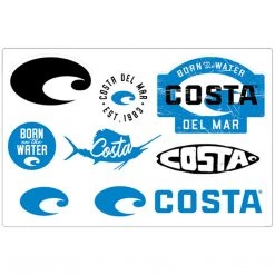 Costa Del Mar Branded Decal Sheet