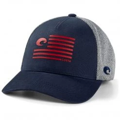 Costa Del Mar Twill Trucker Pride Logo Hats