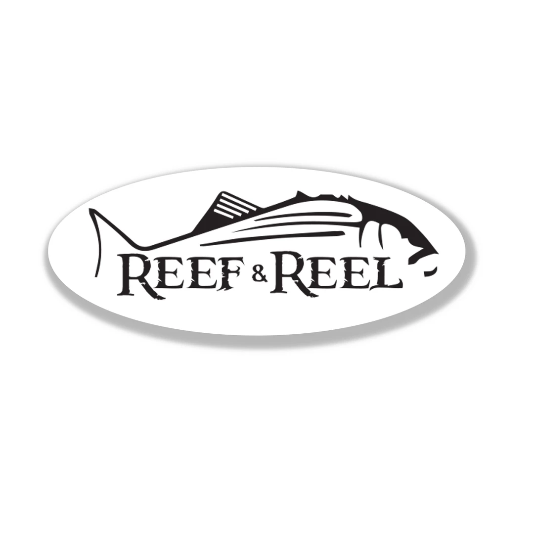 Reef & Reel Performance Fishing Oval Fish Sticker Stickers 3 Reef & Reel Performance Fishing Oval Fish Sticker Stickers
