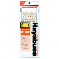 Hayabusa Mix-Yarn & Mackerel Fish Skin Aurora Finish 6-Hook Sabiki Rig