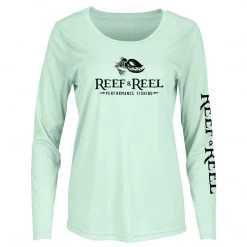 Reef & Reel Women's Floating Fish Big Logo Performance LS Shirt