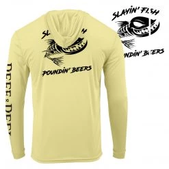 Reef & Reel Slayin' Fish Poundin' Beers Hooded Performance LS Shirt Performance Shirts