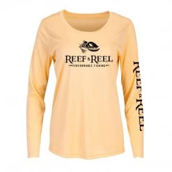 Reef & Reel Women's Floating Fish Big Logo Performance LS Shirt